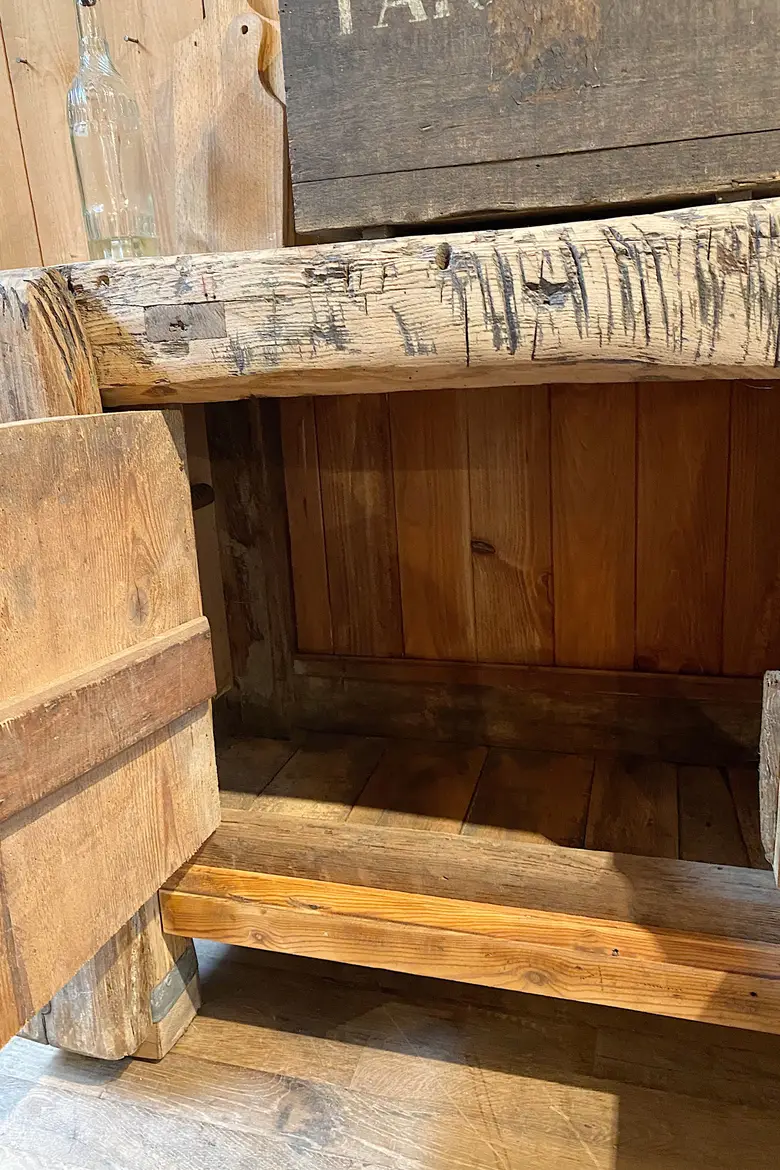 Établi de menuisier en bois brut Début XXème