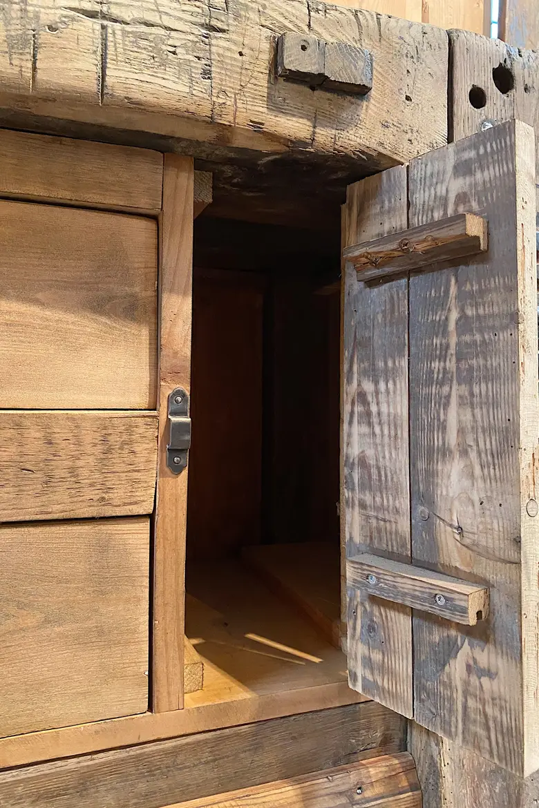 Établi de menuisier en bois brut Début XXème