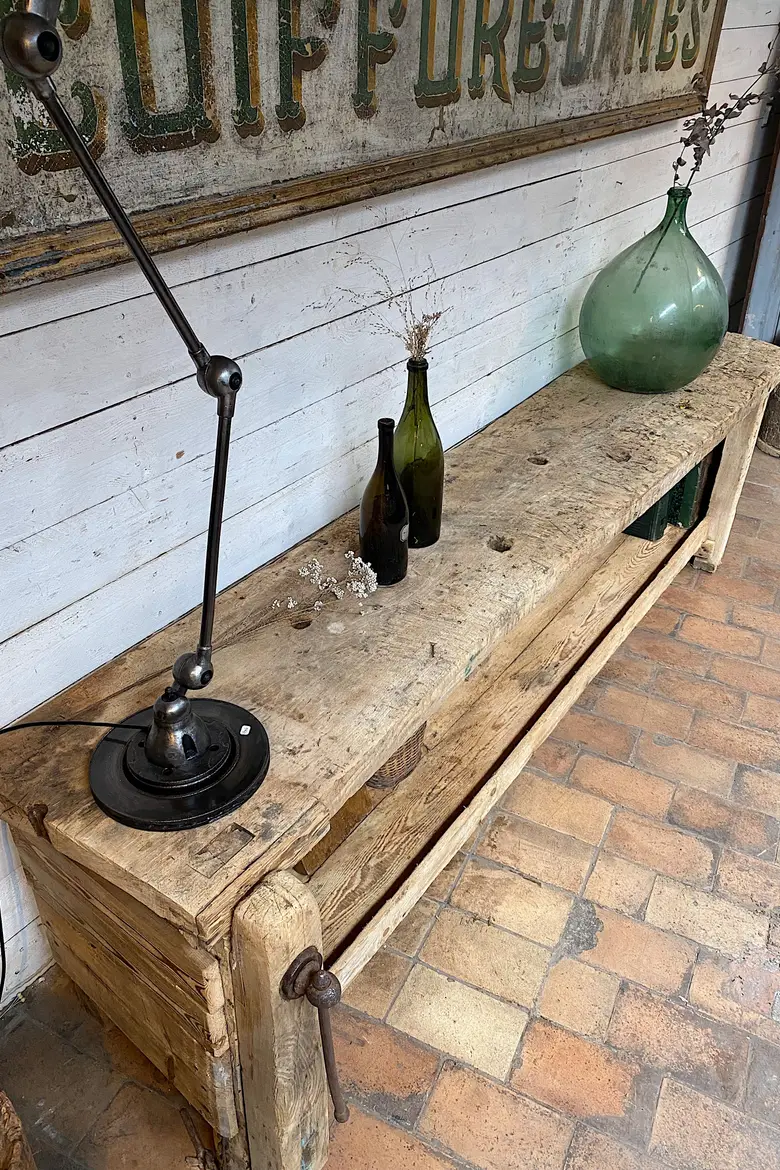 Établi primitif en bois Début XXème