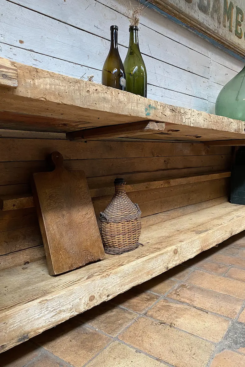 Établi primitif en bois Début XXème