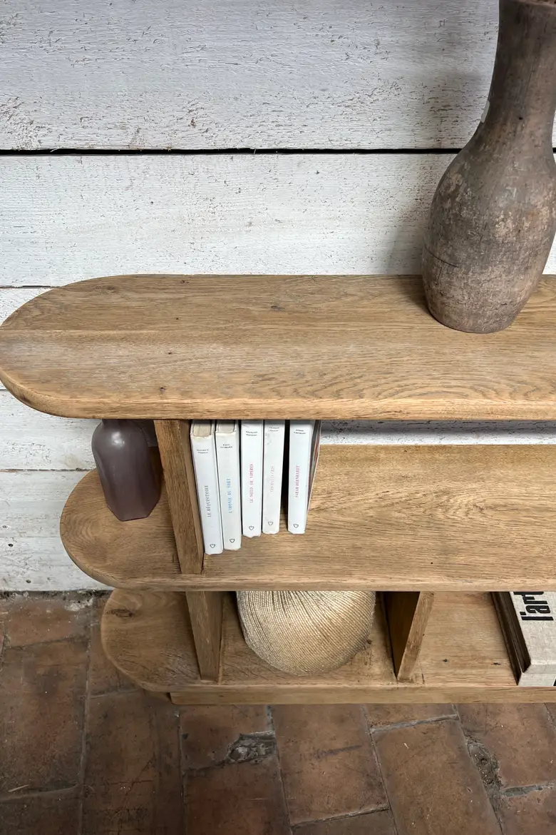 Étagère Art Déco en chêne massif