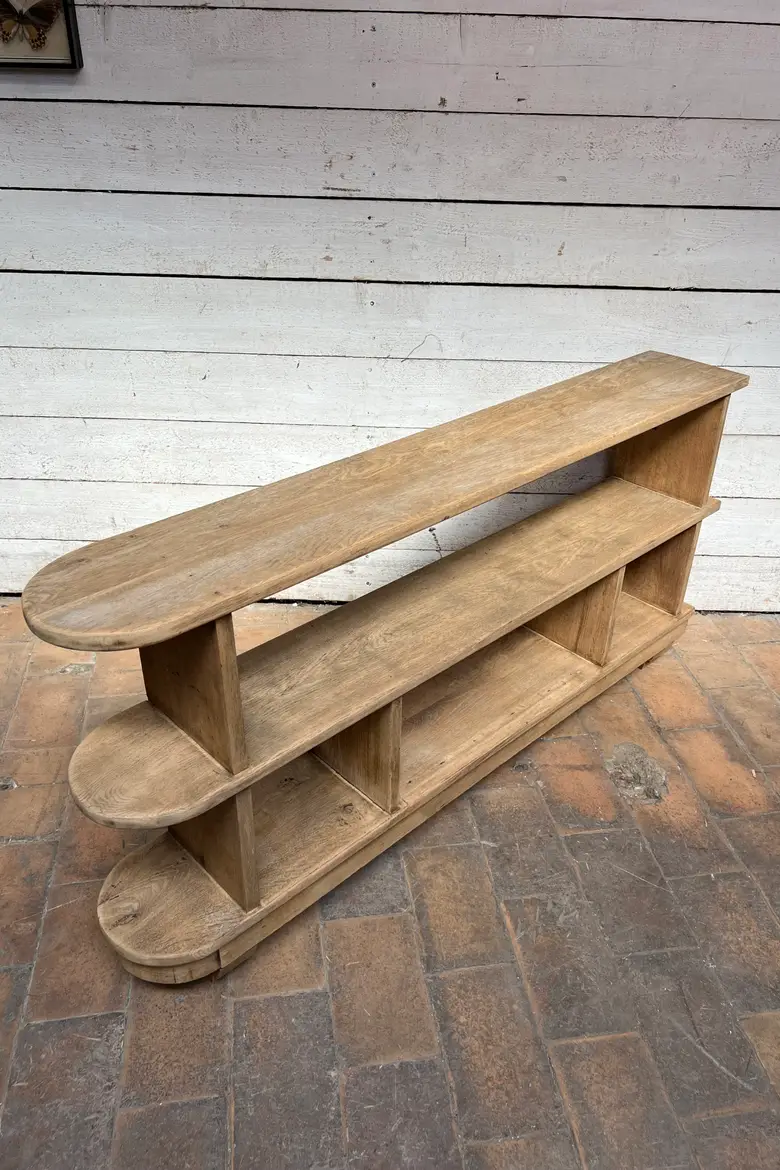 Étagère Art Déco en chêne massif
