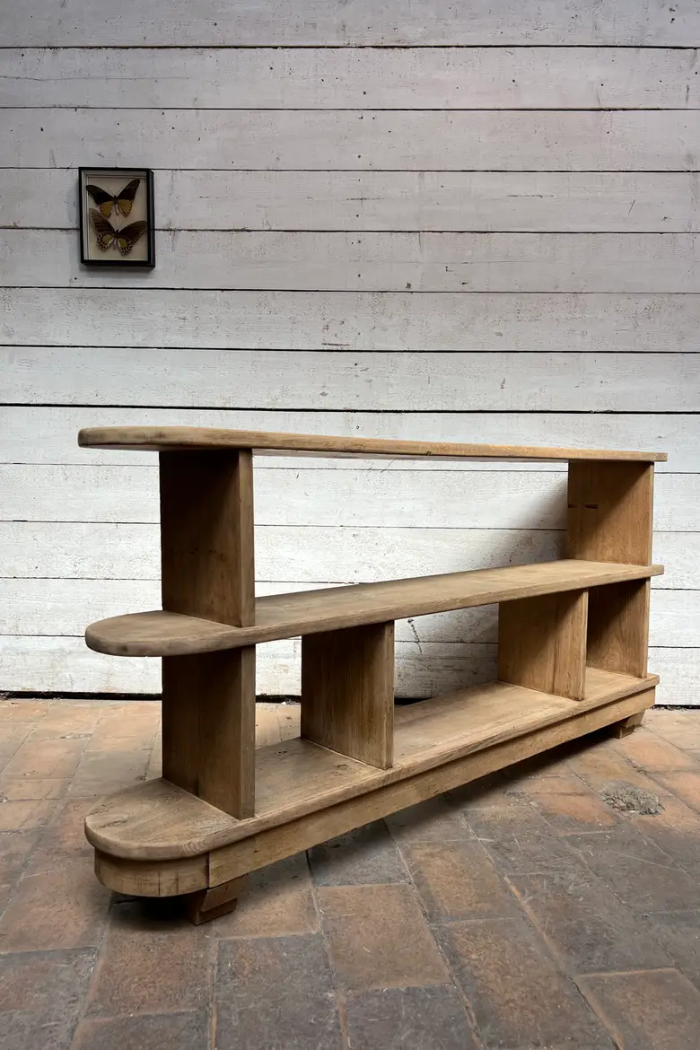 Étagère Art Déco en chêne massif