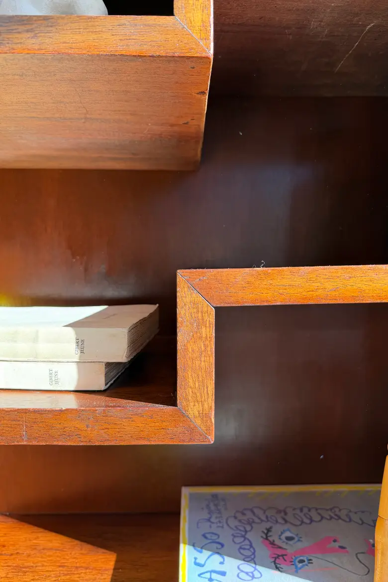 Étagère Art Déco en palissandre