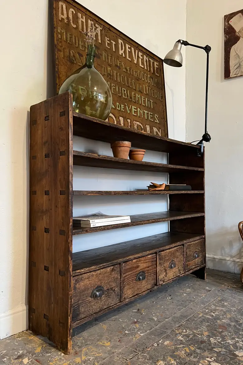 Étagère art populaire en bois Début XXème