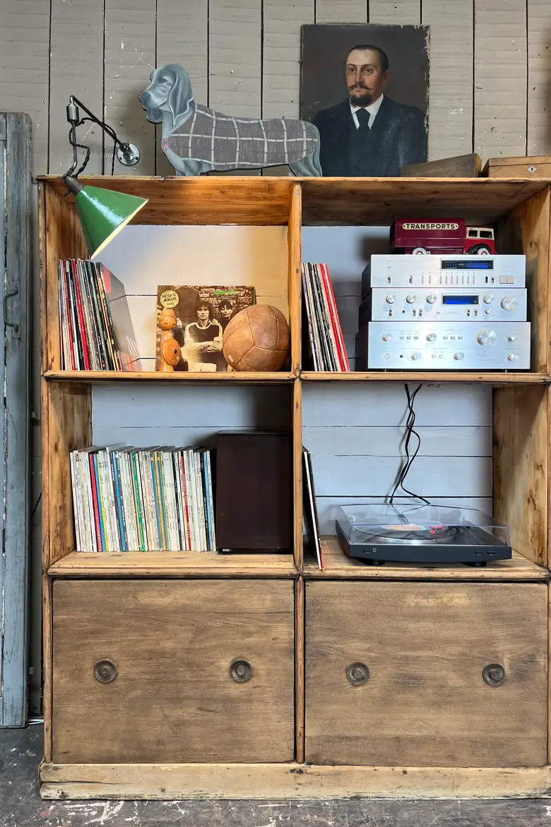 Étagère / bibliothèque en chêne et sapin