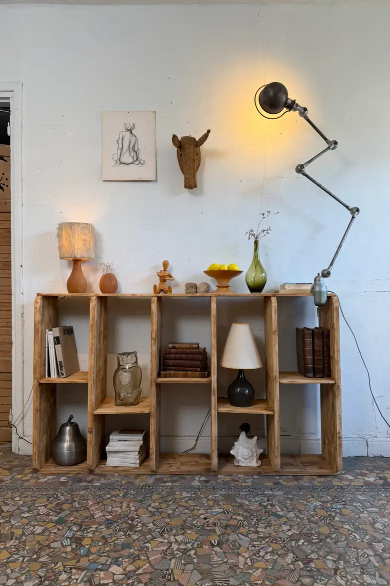 Étagère d’atelier asymétrique — début XXe