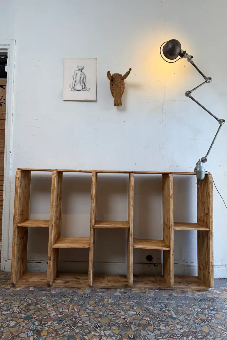 Étagère d’atelier asymétrique — début XXe