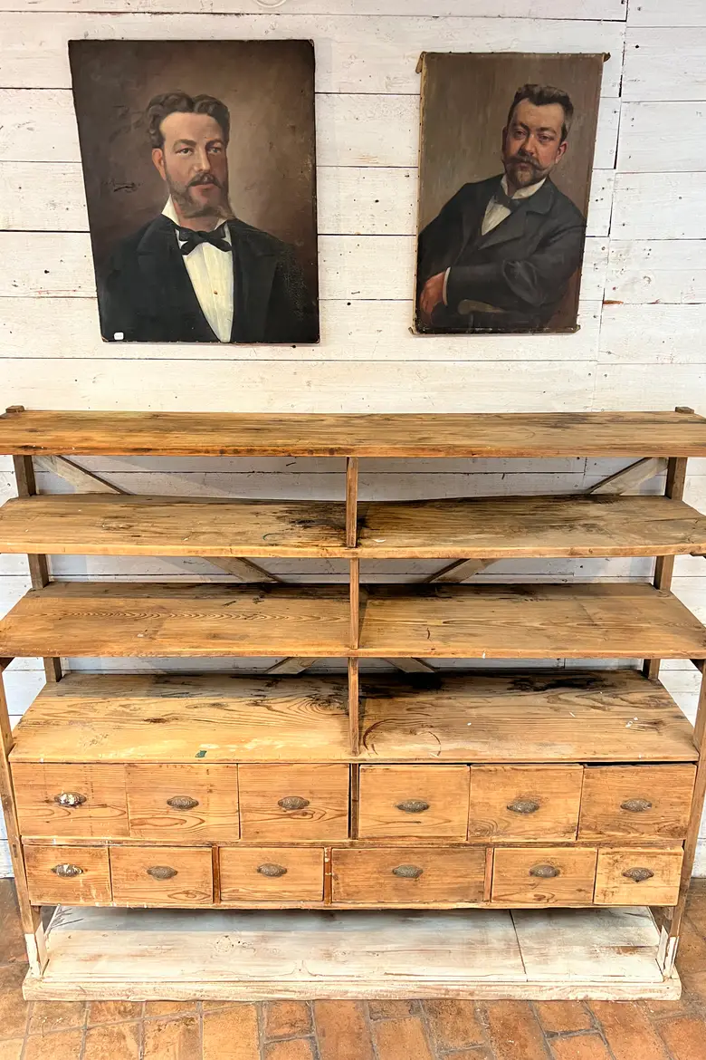 Étagère d’atelier en sapin Début XXème