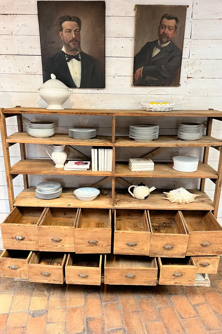 Étagère d’atelier en sapin Début XXème