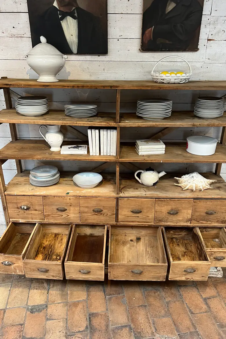 Étagère d’atelier en sapin Début XXème