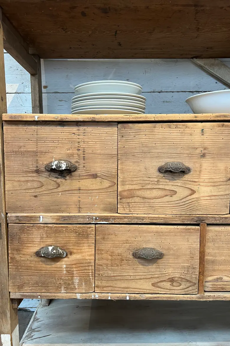 Étagère d’atelier en sapin Début XXème