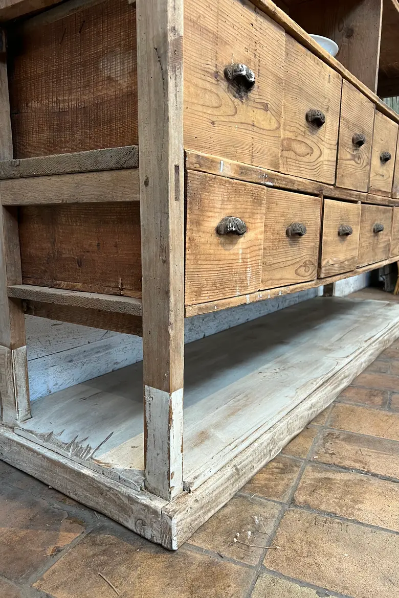 Étagère d’atelier en sapin Début XXème