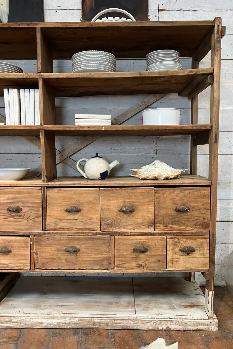 Étagère d’atelier en sapin Début XXème