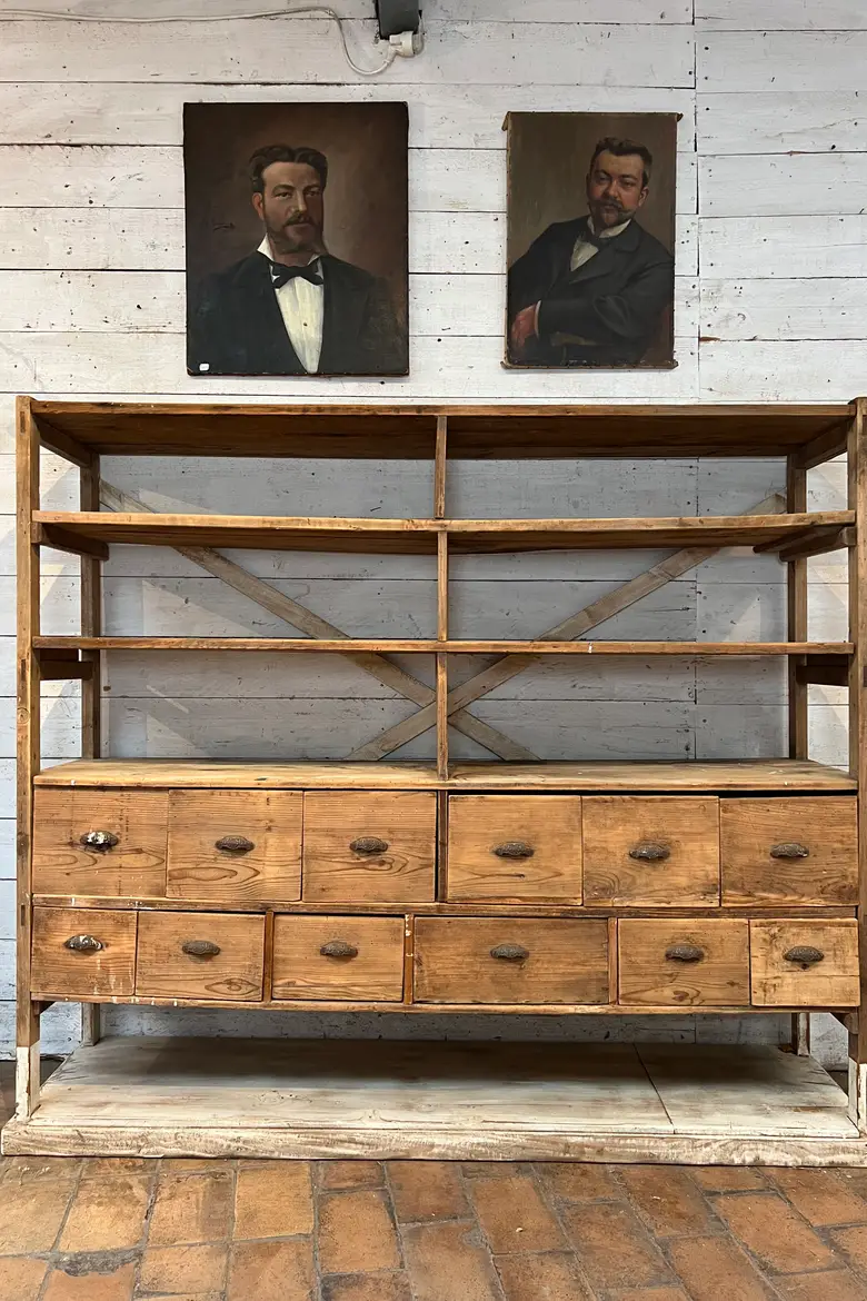 Étagère d’atelier en sapin Début XXème
