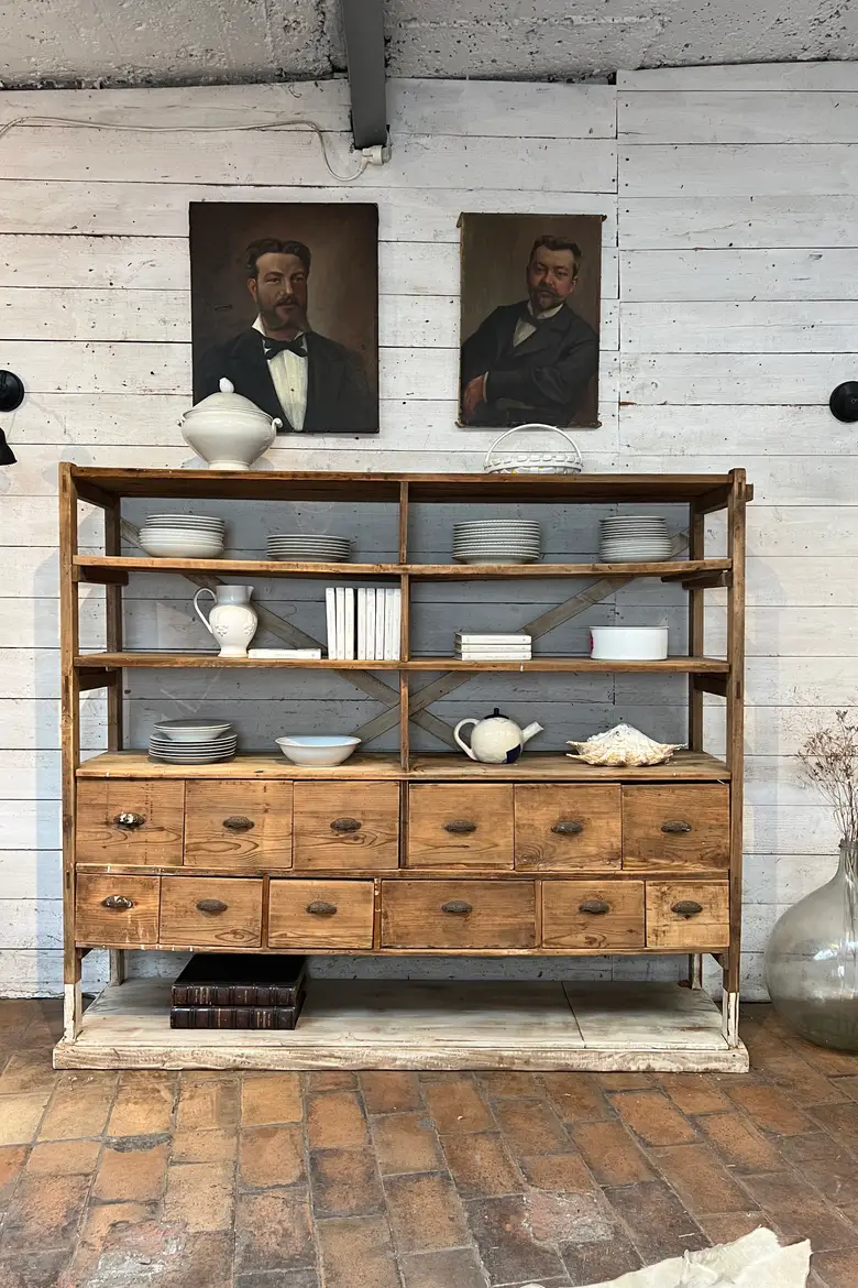Étagère d’atelier en sapin Début XXème