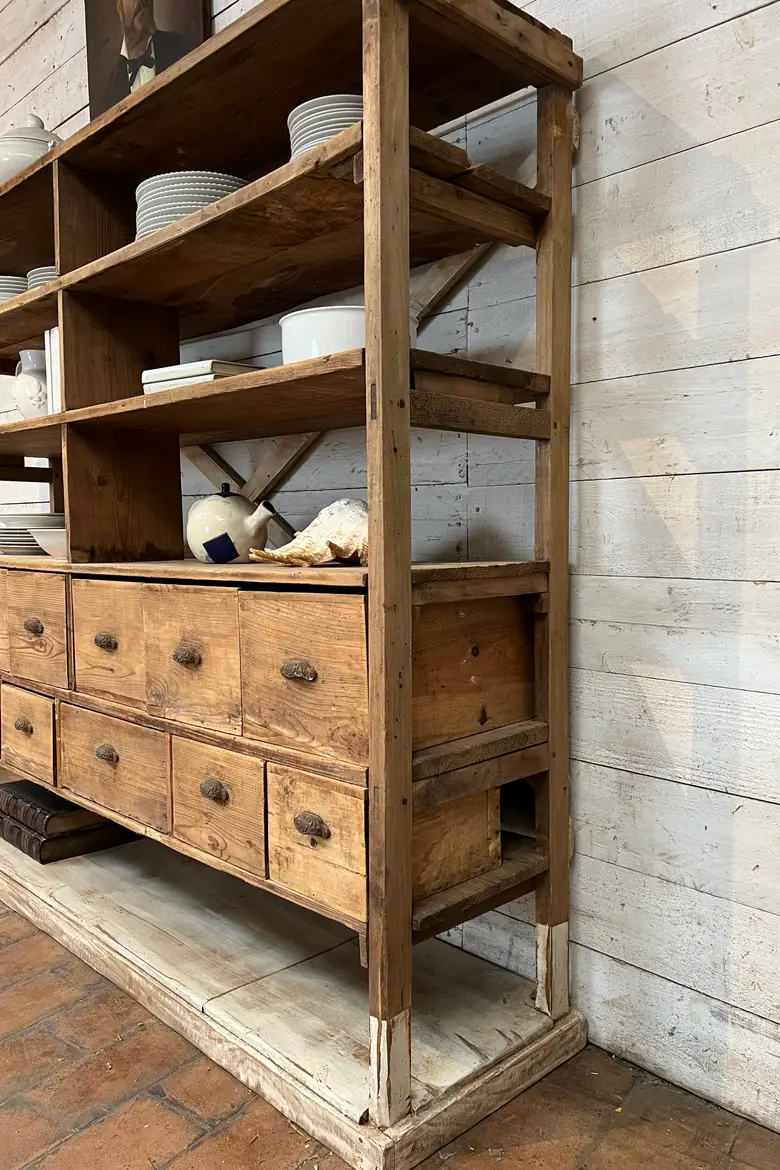 Étagère d’atelier en sapin Début XXème