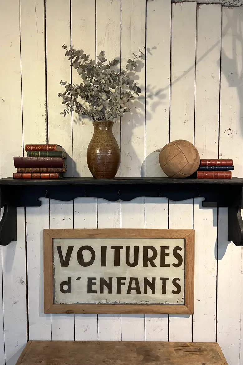 Étagère de cuisine Début XXème peinte en noir