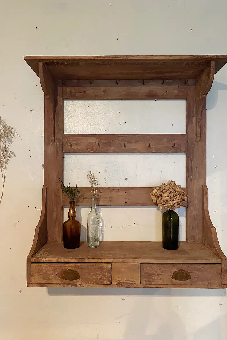 Étagère de cuisine en bois Début XXème
