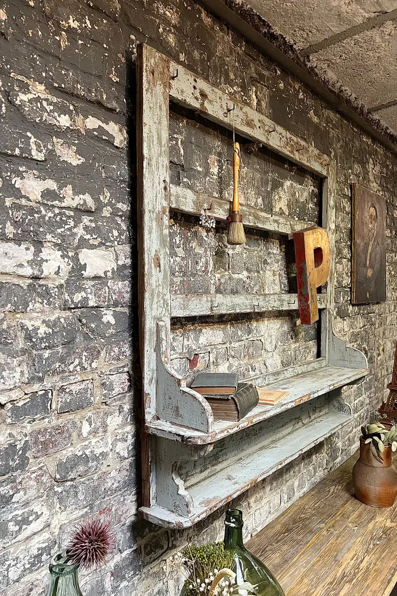 Étagère de cuisine en bois Début XXème