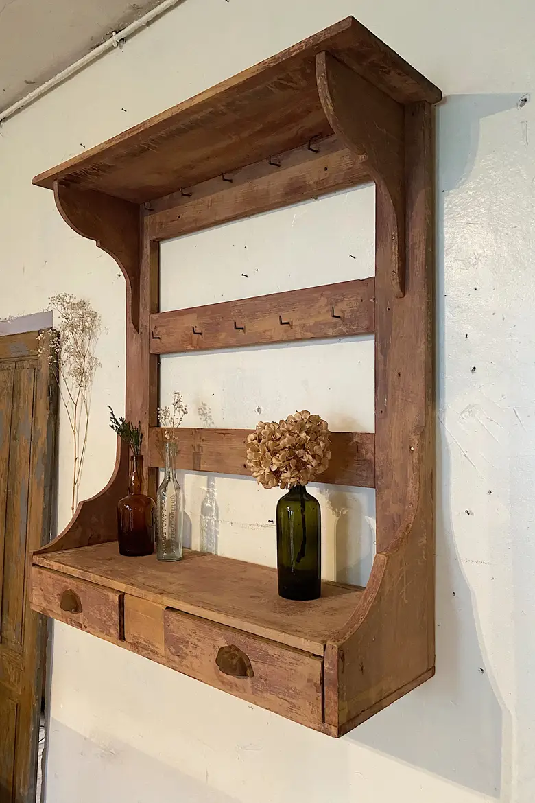 Étagère de cuisine en bois Début XXème