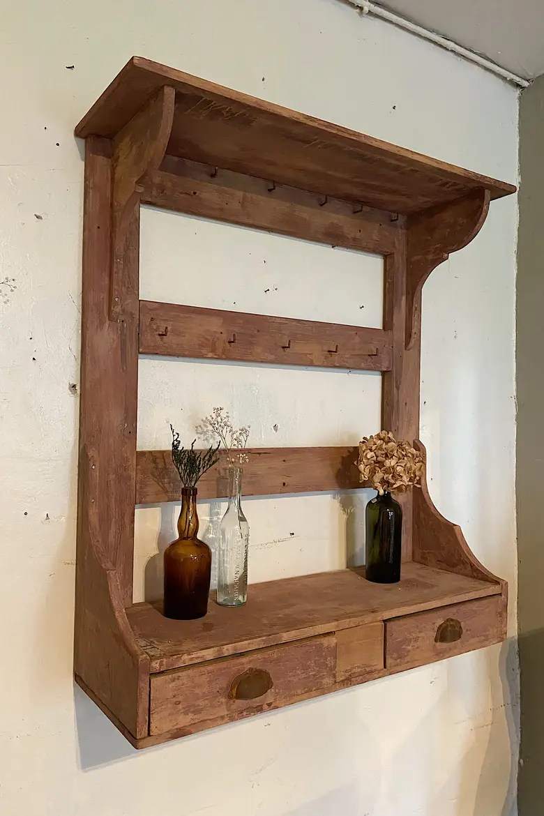 Étagère de cuisine en bois Début XXème
