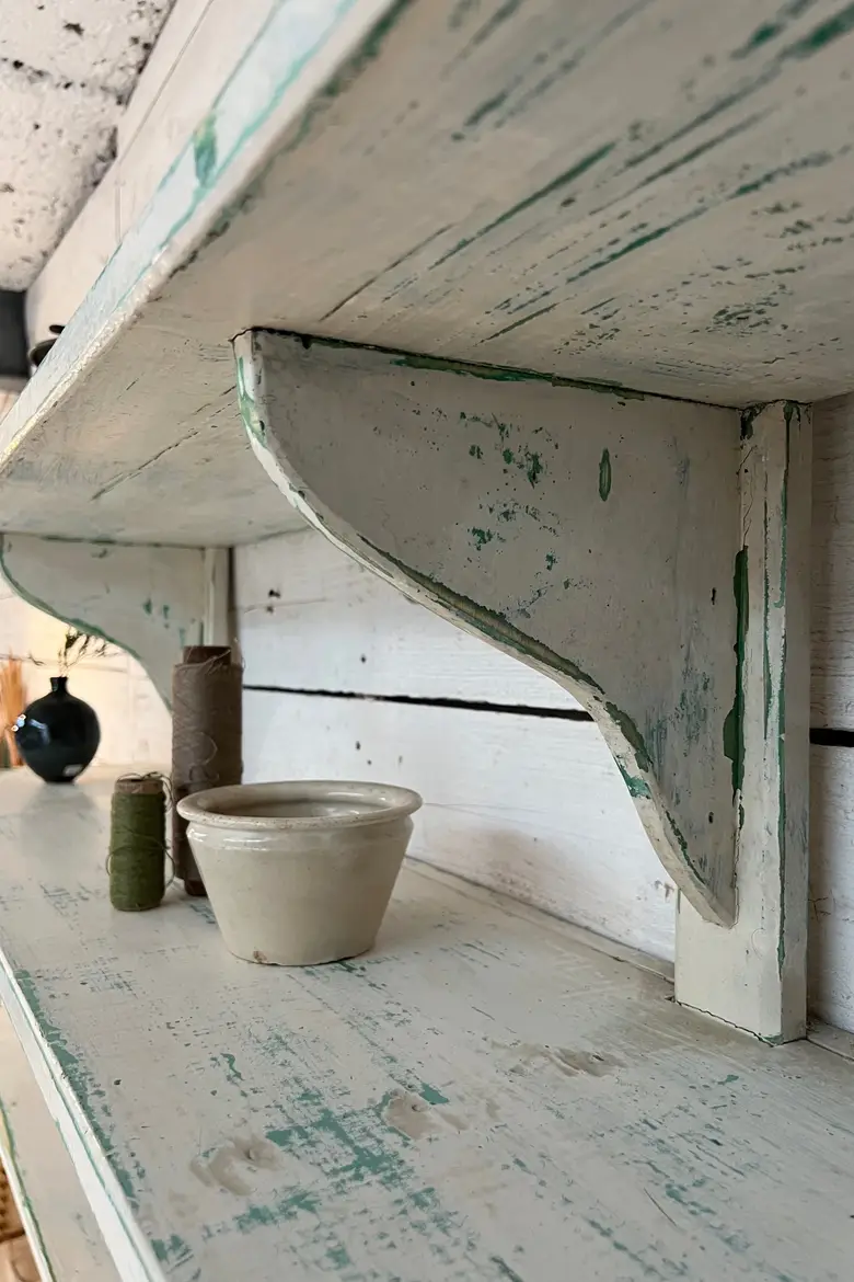 Étagère de cuisine en bois Début XXème