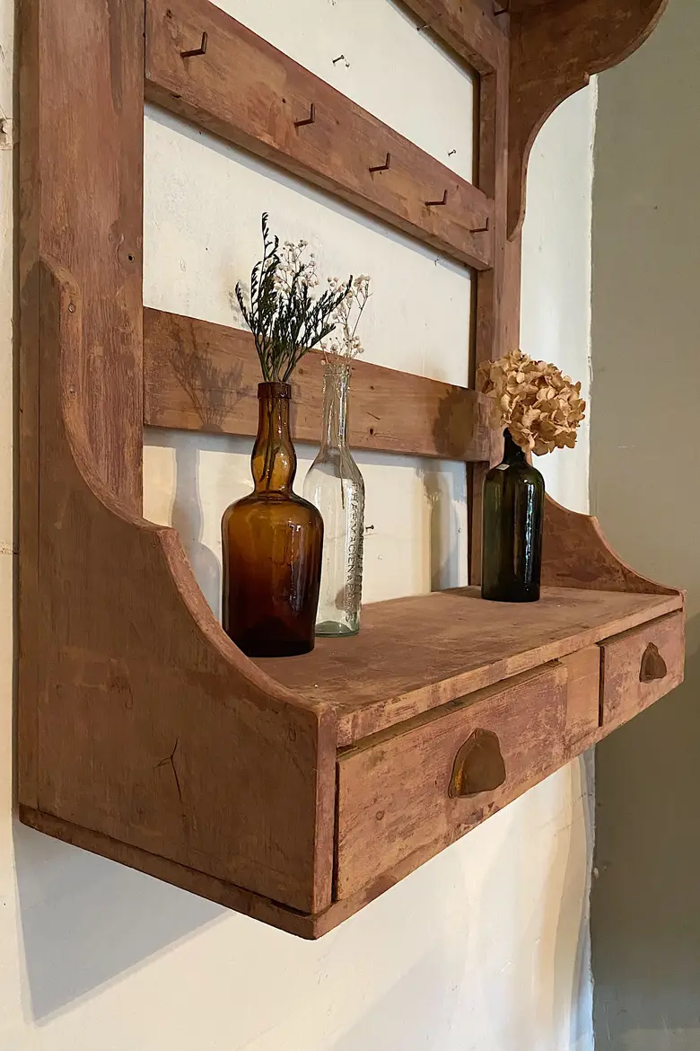 Étagère de cuisine en bois Début XXème