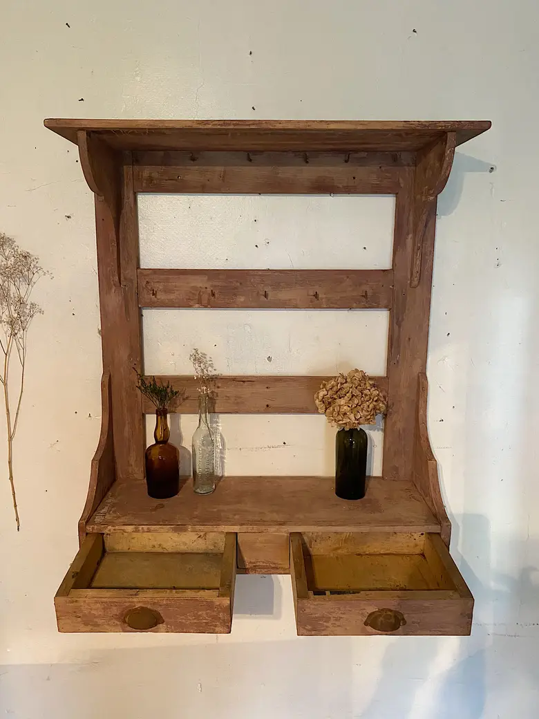 Étagère de cuisine en bois Début XXème