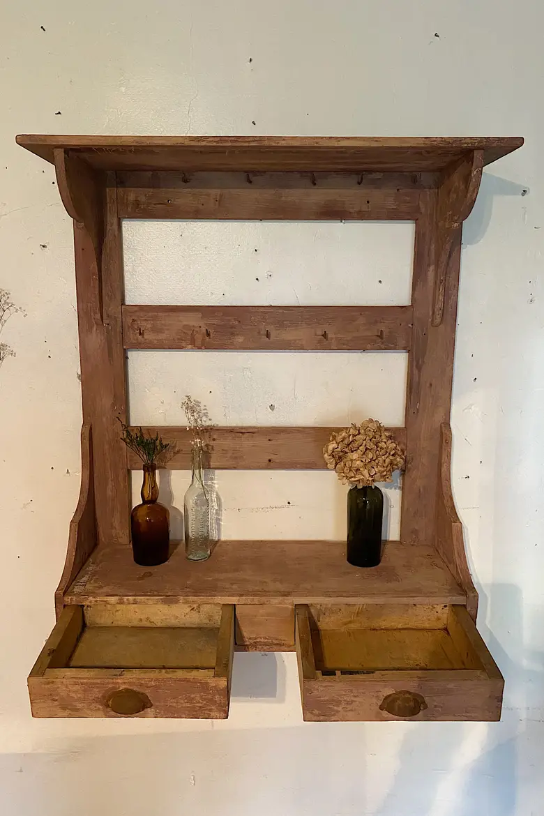 Étagère de cuisine en bois Début XXème