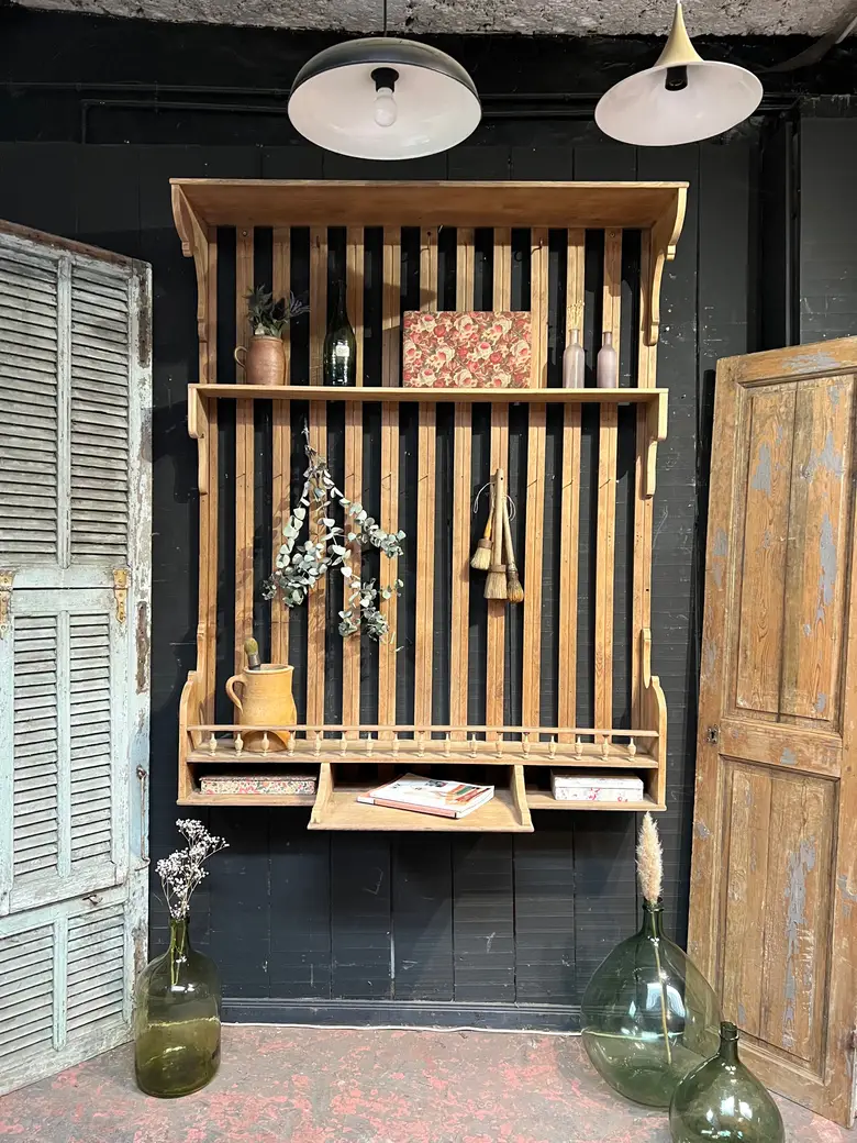 Étagère de cuisine en chêne Début XXème