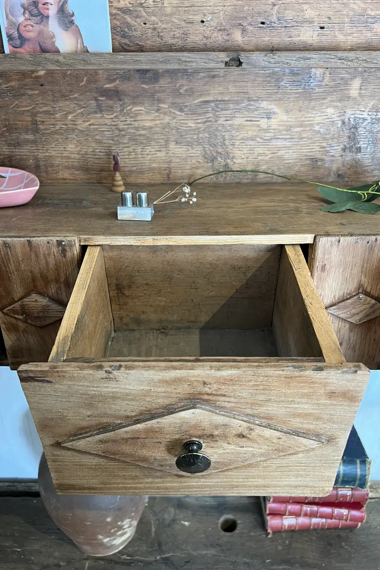 Étagère de cuisine en chêne Début XXème