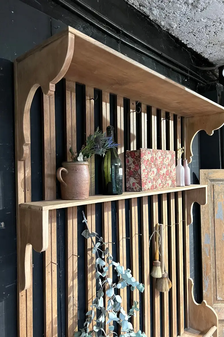 Étagère de cuisine en chêne Début XXème
