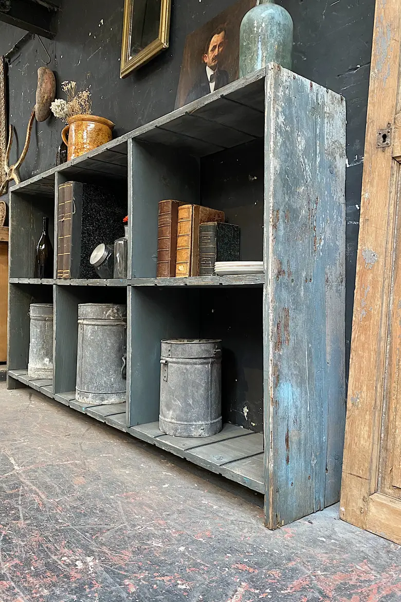 Étagère d’épicerie en bois Années 60