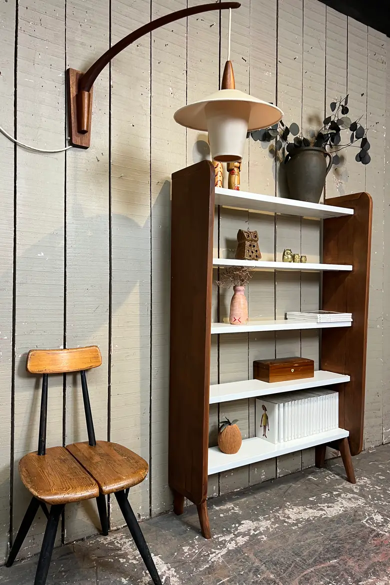 Étagère scandinave vintage en palissandre