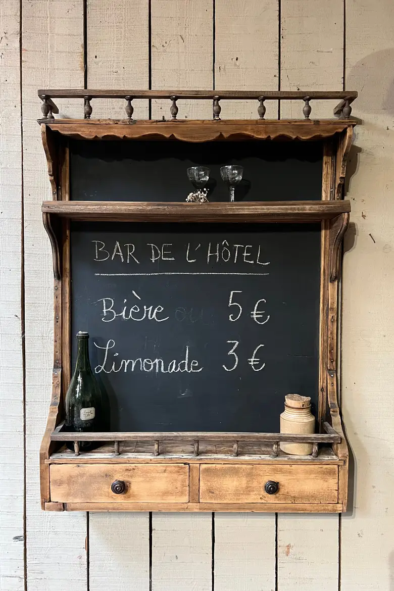 Étagère tableau de cuisine en bois Début XXème
