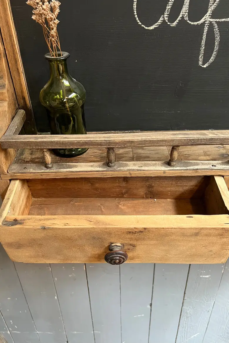 Étagère tableau de cuisine en bois Début XXème