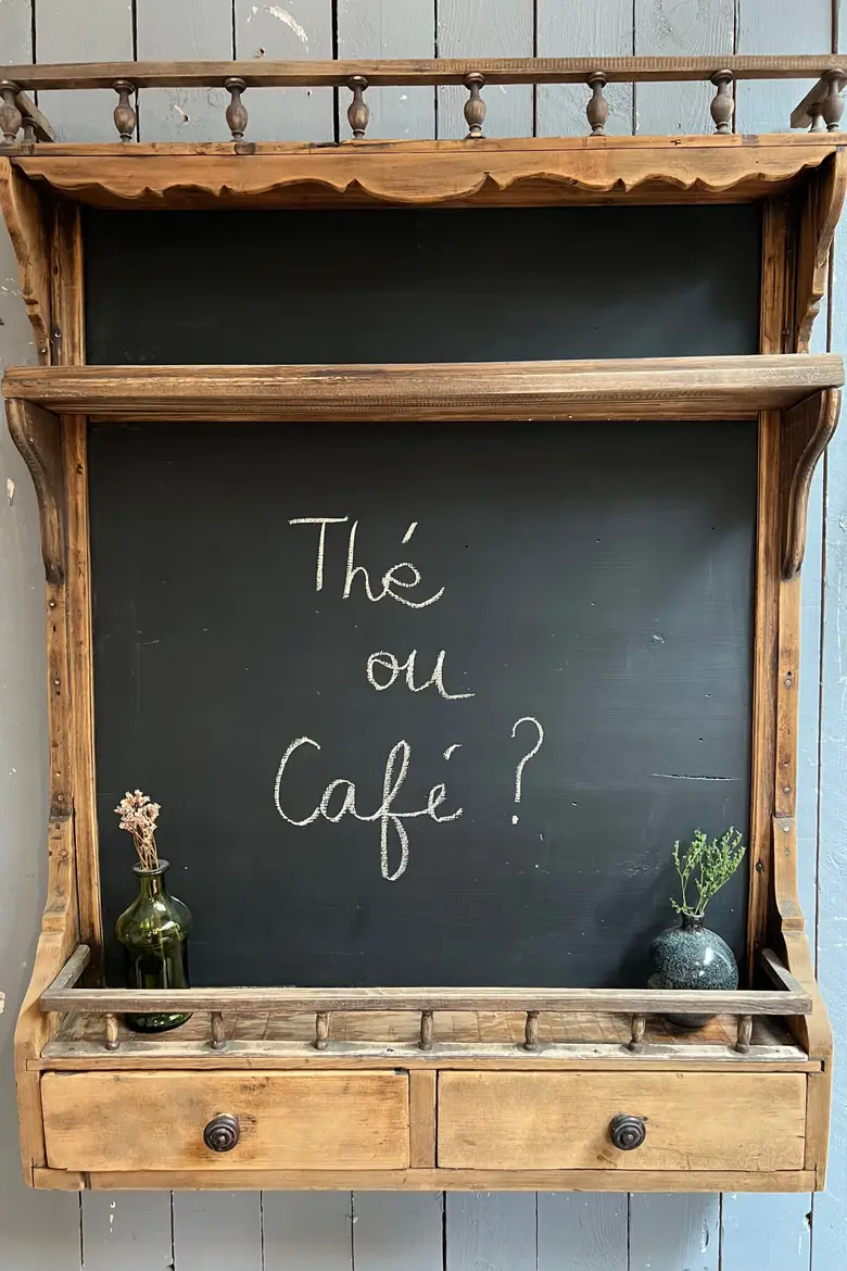 Étagère tableau de cuisine en bois Début XXème