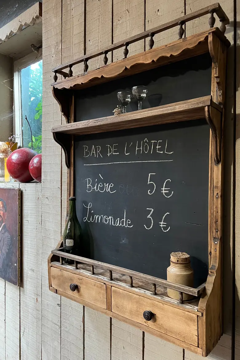 Étagère tableau de cuisine en bois Début XXème