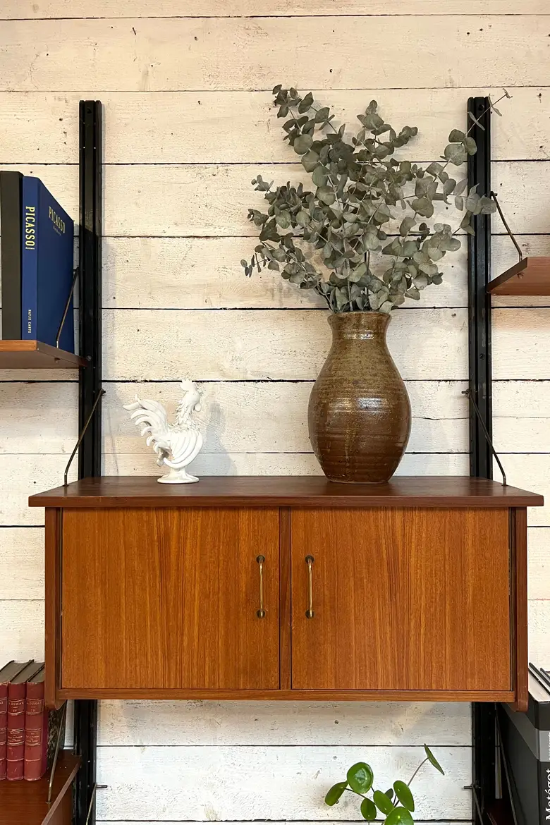 Étagère vintage scandinave Wall unit de style Poul CADOVIUS 1950