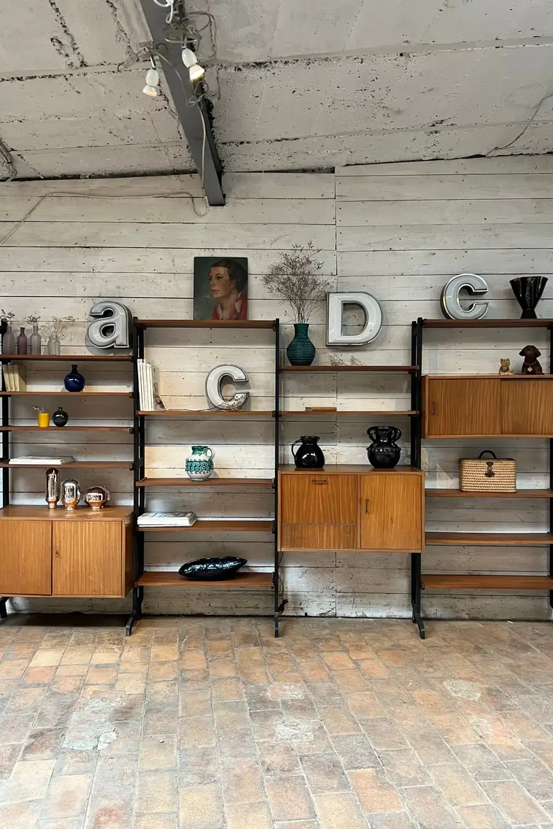 Étagère Wall unit scandinave Années 60