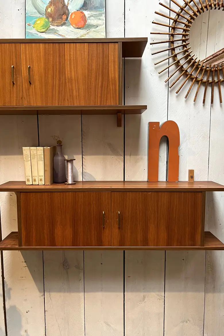 Étagères scandinaves vintage Années 50
