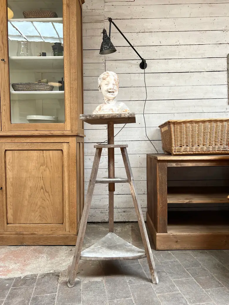 Ancienne sellette de sculpteur en bois Début XXème