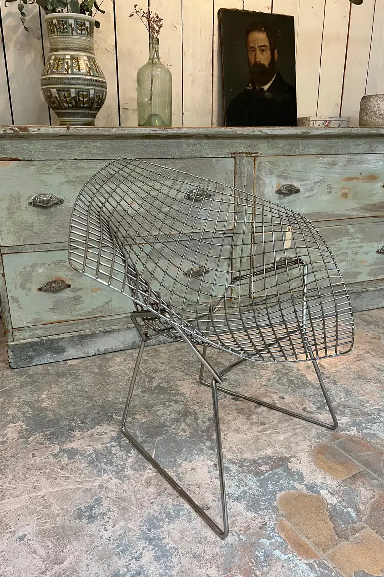 Fauteuil Bertoïa chromé Années 60