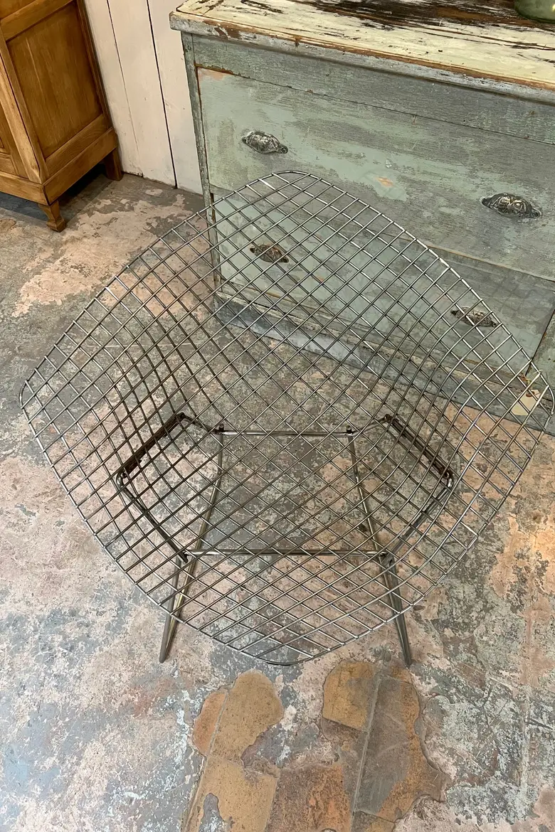 Fauteuil Bertoïa chromé Années 60