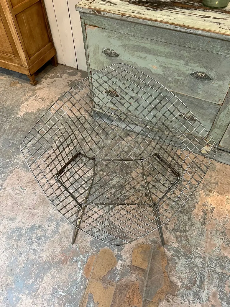 Fauteuil Bertoïa chromé Années 60