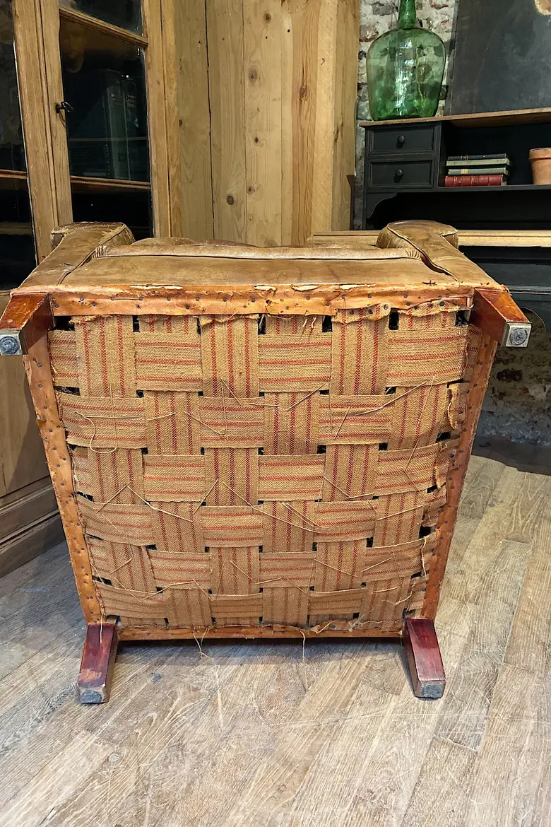 Fauteuil club en cuir Années 50
