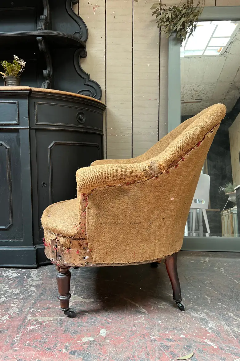 Fauteuil crapaud de style Napoléon III Début XXème