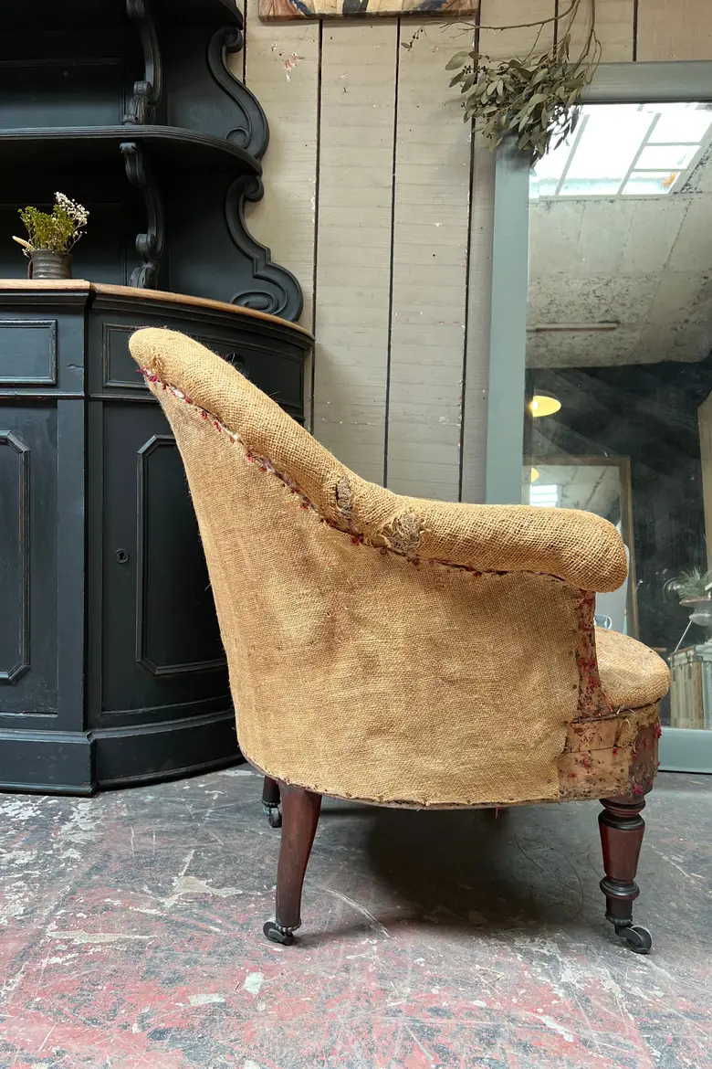 Fauteuil crapaud de style Napoléon III Début XXème