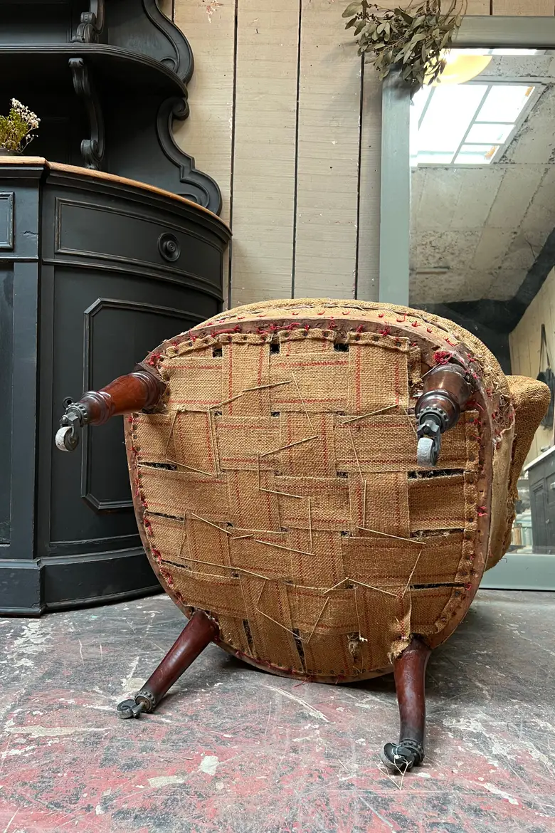 Fauteuil crapaud de style Napoléon III Début XXème